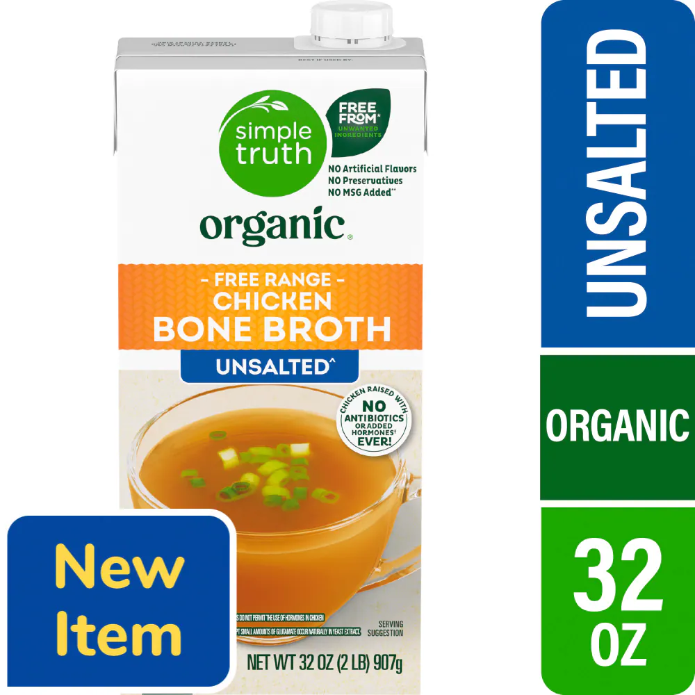 Simple Truth Organic® Unsalted Free Range Chicken Bone Broth