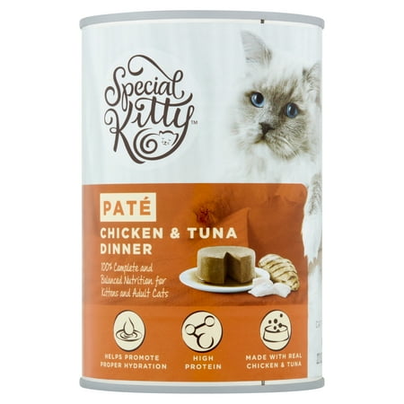 Special Kitty Chicken & Tuna Dinner Pate Wet Cat Food, 22 Oz Can