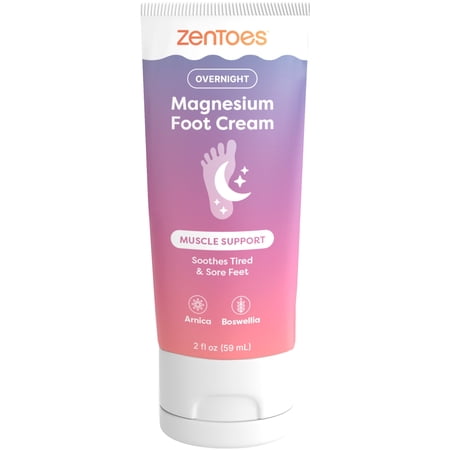 ZenToes Magnesium Cream With Arnica For Relaxation And Soothing Care 2 Fl Oz Foot Cream