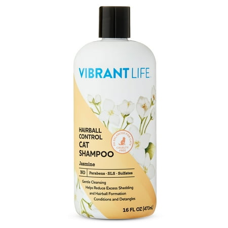 Ff34938 Vibrant Life Hairball Control Cat Shampoo With Jasmine 16 Fl Oz