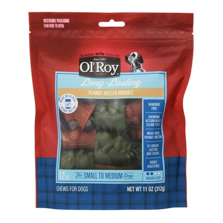 Ol Roy Peanut Butter Buddies Chews For Small To Medium Dogs 12 Count 11 Oz