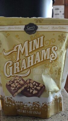 Mini Grahams Enrobed in Milk Chocolate with Toffee Bits