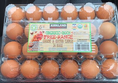 Organic Free-Range Grade a Extra Large Eggs