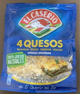 QUESO RALLADO 4 QUESOS CASERIO 120 GR