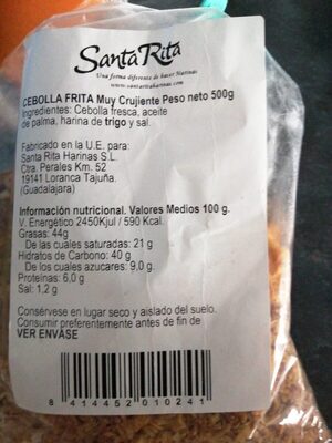 CEBOLLA FRITA CRUJI.STA RITA 500 GR