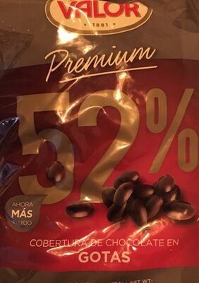 COBERTURA VALOR CHOCO.52% GOTAS 2.5 KG.