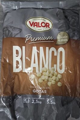 COBERTURA VALOR CHOCO.BLANCO GOTAS 2.5KG