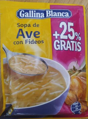 SOPA G.B. AVE CON FIDEOS