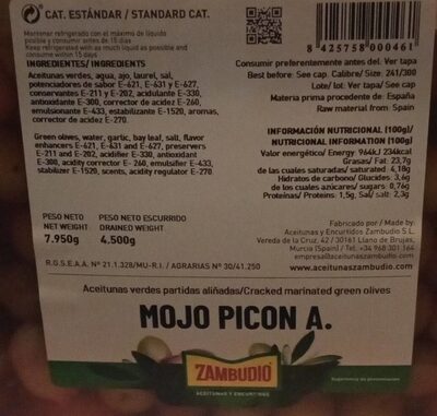 AC.ALIÂ¥ADA M.PICON ZAMBUDIO CUBO 4.5KG