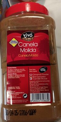 CANELA MOLIDA V.CHEF HORECA TARRO 650GR