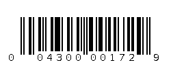 004300001729 Barcode