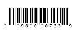 009800007639 Barcode