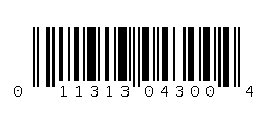 011313043004 Barcode