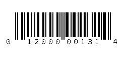 012000001314 Barcode