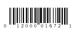 012000016721 Barcode