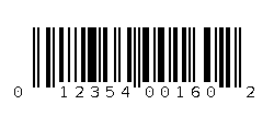 012354001602 Barcode