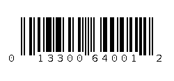 013300640012 Barcode