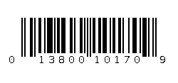 013800101709 Barcode