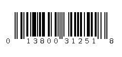 013800312518 Barcode