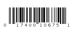 017400106751 Barcode