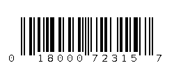 018000723157 Barcode