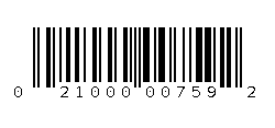 021000007592 Barcode