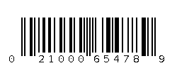 021000654789 Barcode