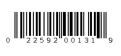 022592001319 Barcode