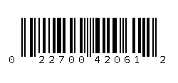 022700420612 Barcode