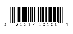 025317101004 Barcode