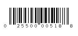 025500005188 Barcode