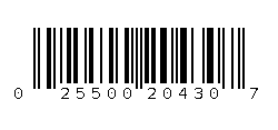 025500204307 Barcode