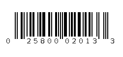 025800020133 Barcode