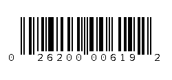026200006192 Barcode