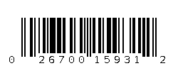 026700159312 Barcode