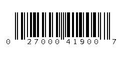 027000419007 Barcode