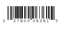 027800063615 Barcode