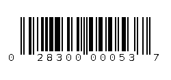 028300000537 Barcode
