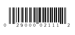 029000021112 Barcode