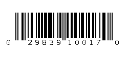 029839100170 Barcode