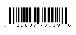 029839700196 Barcode