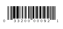 033200000921 Barcode