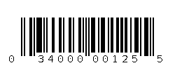 034000001255 Barcode