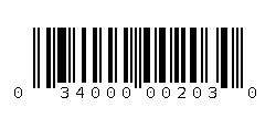 034000002030 Barcode