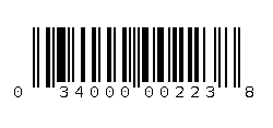 034000002238 Barcode