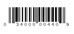 034000004409 Barcode