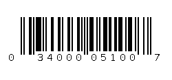 034000051007 Barcode
