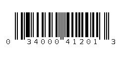 034000412013 Barcode