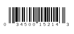 034500152143 Barcode