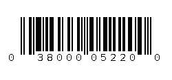 038000052200 Barcode